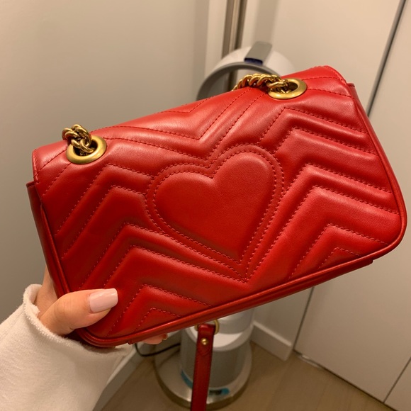 【Sold】Gucci marmont mini red crossbody bag - Picture 4 of 7